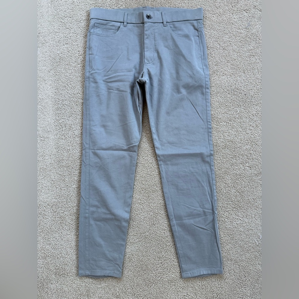 Greyson Golf Pants W31 L32 Light Gray Slim Chino Performance